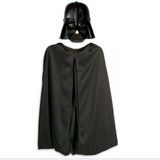 Çocuk Boy Yıldız Savaşları Wars Darth Vadet Maskesi ve 90 cm Pelerin Seti Siyah
