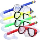 Çocuk Deniz Havuz Yüzme Seti Gözlük ve Snorkel Seti Renkli Dalış Seti 3-9 Yaş - Çok Renkli