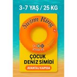 Çocuk Deniz Simidi ABCD Sarı Model – 3–7 Yaş / 25 kg’a Kadar