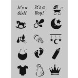 Çocuk Desen Stencil Şablon (25X35) Ç-049