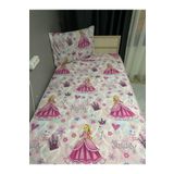 Çocuk Desenli Tek Kişilik Nevresim Takımı Pembe 155 x 215