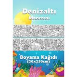 Çocuk Eğitici Maceralı Denizaltı Boyama Seti 2,5 mt Rulo Kağıt ile Eğlenceli Aktiviteler