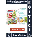 Çocuk Eğitici Zeka Geliştiren Yabancı Dil Öğretici Eğlenceli İNGİLİZCE TÜRKÇE KARTLAR- İLK 50 SÖZCÜK