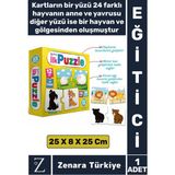 Çocuk Eğitici Zeka Görsel Algı Parça Bütün Ilişkisi Düşünme Becerisi Eğlenceli 48 Kart-Ilk Puzzle - 1