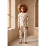 Çocuk Fare Desenli Paketli Pijama Takımı Ekru