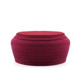 Çocuk - Fileli Sarık - Bordo Kumaş - Bordo Takke - Düz Sarım - Fileli - 4 Metre Başınızda düzen, gönlünüzde huzur., 48 Cm