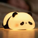 Çocuk Gece Lambası, Panda Gece Lambası, 3 Işık Modu, Kısılabilir, Zamanlayıcılı, Dokunmatik Kontrollü Silikon Gece Lambası, Bebek, Usb İle Şarj Edilebilir, Panda Lambası, Sevimli Gece Lambası,