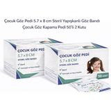 Çocuk Göz Pedi 5.7 x 8 cm Steril Yapışkanlı Göz Bandı Desenli Çocuk Göz Kapama Pedi 50’li 2 Kutu - 000-Siyah