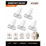 Çocuk Güvenlik Kilidi Pencere Ve Kapı Emniyet Kilidi Vidalı Beyaz 5 Adet