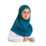 Çocuk Hazır Giyim Başörtüsü Şal Turban Viskon Turkuaz