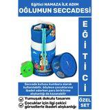 Çocuk İbadet Eğitici 3 Parça Seccade Tesbih Kumbara Tasarım Namaza İlk Adım Oğlumun Seccadesi