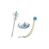 Çocuk Karlar Ülkesi Frozen Elsa Anna Sihirli Asa Saç Ve Taç Seti
