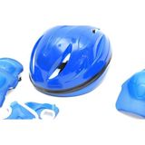 Çocuk Kask Dizlik Dirseklik Eldiven Koruyucu Set 7 Parça - Mavi
