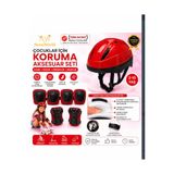 Çocuk Kaskı Ve Dizlik, Dirseklik Eldiven Set KIRMIZ/KIRMIZISİYAH FRTXMLKIRMIZ/KIRMIZISİYAH159150014184106