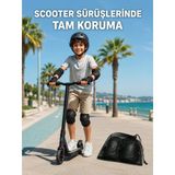 Çocuk Kaykay Paten Scooter Bisiklet Dizlik Seti 2 Adet Siyah