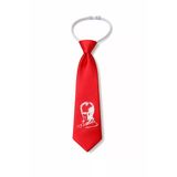 Çocuk Kırmızı Atatürk İmzalı Lastikli Kravat Ayarlanabilir Unisex