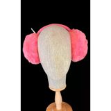 Çocuk Kışlık Peluş Kulaklık 7-14 Yaş Koyu Pembe Renk