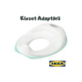 Çocuk Klozet Adaptörü, Portatif Klozet Adaptörü, Çocuk Klozet Aparatı, Kaydırmaz, Duvara Asılabilir Turkuaz-Beyaz