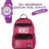 Çocuk Kol Saati Hediyeli Benetton Büyük Kapasiteli Çocuk Okul Çantası B.NT.03833