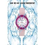 Çocuk Kol Saati Su Geçirmez Rodium Analaog (8817)-(PEMBE-FUŞYA) - Pembe - Fuşya
