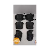 Çocuk Koruyucu Set Dizlik Dirseklik Bileklik 6 Parça Paten Scooter Bisiklet Kaykay Koruyucu Siyah Siyah