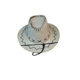 Çocuk Kovboy Şapka Unisex Model Nubuk 54 Cm Açık Gri