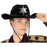 Çocuk Kovboy Şapkası Sheriff Şapkası Siyah Renk - Renkli - Standart