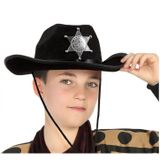 Çocuk Kovboy Şapkası Sheriff Şapkası Siyah Renk SMR-D163-E179