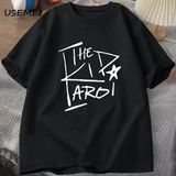 Çocuk Laroi Pamuk T-Shirt Erkek Üstleri Yaz Kısa Kollu Tee Erkekler Giyim Tees Baskı O-Boyun - Siyah