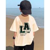 Cocuk Los Angles Baskili Pamuklu Tshirt