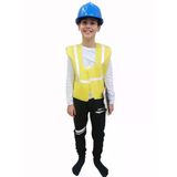Çocuk Meslek Kıyafetleri Mühendis Baret Ve Yeleği Kostüm