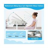 Çocuk Mobilyaları Ayarlanabilir Ergonomik Çoçuk Aktivite Masası (3-10 Yaş Gri Renk) - Abanoz - Option-1