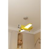 Çocuk Odası Avizesi, Uçak Avize, Bebek Odası Avizesi Küçük Kaşif LED Tavan Lambası - Sarı