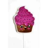 Çocuk Odası Bebek Odası Led Işıklı Cupcake Baskılı Mdf Duvar Süsü