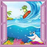 Çocuk Odası Bebek Odası Pencere Poster Duvar Kağıdı Deniz