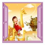 Çocuk Odası Bebek Odası Pencere Poster Duvar Kağıdı Ördekler