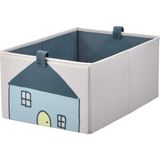 Çocuk Odası Düzenleyici Kutu 26 x 37 x 17 cm Ikea Ev Desenli Düzenleme Saklama Kutusu