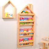 Çocuk Odası Eğitici Montessori Kitaplık Mobilya Raf Duvar Rafı 4 Lü