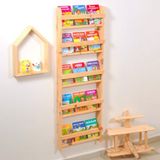 Çocuk Odası Eğitici Montessori Mobilya Kitaplık Raf Duvar Rafı 5 Li