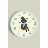 Çocuk Odası Modern Duvar Saati - 25cm - Önü Camlı Beyaz Kasa - Sessiz Mekanizma, JH0291S25BKP