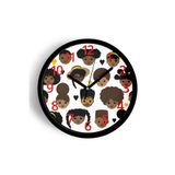 Çocuk Odası Modern Duvar Saati - 35cm - Önü Camlı Siyah Kasa - Sessiz Mekanizma, JH0160S35SKP