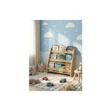 Çocuk Odası Modern Kitaplığı MDF Malzemeden Kahverengi 60x27x60 cm 3 Raflı Tasarım