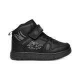 Çocuk Ortopedik Basketbol Cırtlı Esnek Hafif Nefes Alabilen Unisex Çocuk Sneaker Spor Ayakkabı - Siyah