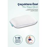 Çocuk Ortopedik Visco Yastık 38X26-8 Cm | 1-10 Yaş Uyumlu – Boyun Destekli & Yıkanabilir Kılıf