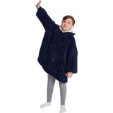 Çocuk Oversize Giyilebilir Battaniye Tek Beden Çok Rahat 11 Yaş Altı Unisex Hoodie Peluş Kapüşonlu Sweatshirt
