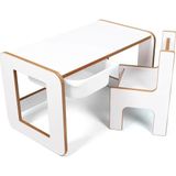 Çocuk Oyun, Aktivite ve Etkinlik Masası, Beyaz-Beyaz, 18MM 1.sınıf Mdf - 73 x 44 x 44 cm