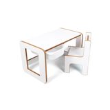 Çocuk Oyun, Aktivite ve Etkinlik Masası, Beyaz-Beyaz, 18mm 1.Sınıf MDF