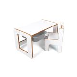 Çocuk Oyun, Aktivite ve Etkinlik Masası, Beyaz-Gri, 18mm 1.Sınıf MDF