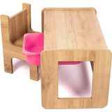 Çocuk Oyun, Aktivite ve Etkinlik Masası, Ceviz-Pembe, 18MM 1.sınıf Mdf - 73 x 44 x 44 cm - Ceviz - Pembe