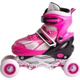 Çocuk Pateni 1. Seri 2+2 Ayarlanabilir Ön Tekerleği Işıklı Metal Alıştırma Pateni Freeride/street Pembe 34-37 34-37 - Çok Renkli - Standart